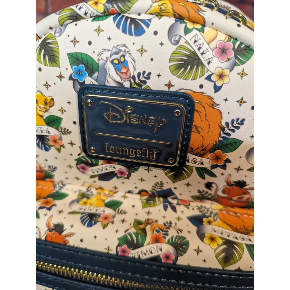 NWT Loungefly Disney Exclusive LF Lion King Tattoo Mini BagPack - Picture 7 of 9